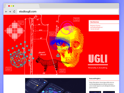 Mockup Landing Page for Italo-Mexican Studio UGLI landingpage webpage website