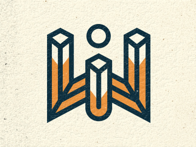 IW Monogram branding logo monogram texture vintage w