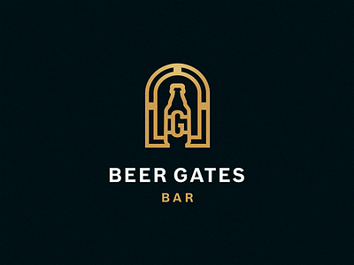 Beer Gates bar beer bill gates bottle branding craft gate gates logo logodesign logomark