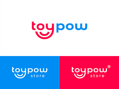 Toypow branding design children kids logo logodesign logoidea logoidentity logomaker logomark logotype shop smile store toys toyshop