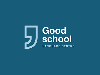 Good school branding comma good graphicdesign language logo logodesign logomark logotype school