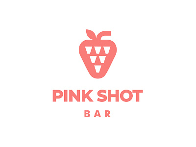 Pink shot bar branding logo logodesign logoideas logomark logotype pink shot