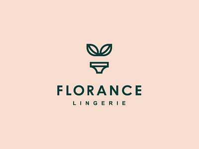Florance branding branding design brassiere care cotton flower pot graphicdesign leaf lingerie logo logomark logotype nature plants woman