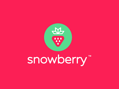 SnowBerry berry branding graphicdesign icon logo logodesign logomark logotype snow snowflake strawberry