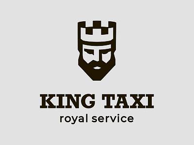 King Taxi brand design checkers crown graphicdesign king logo logo design logomark royal taxi