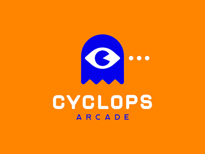 Cyclops arcade branding cyclops design eye game graphicdesign logo logodesign logomark logotype monster pacman pupil