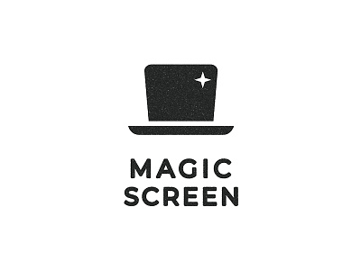 Magic screen branding design graphicdesign hat laptop logo logo for sale logodesign logomark logotype magic screen top hat unused