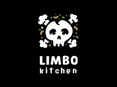 Limbo Kitchen bones bones cross branding chef s hat cook design graphicdesign hell kitchen logo logodesign logomark logotype skull
