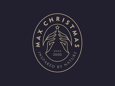 Max Christmas 2022 branding christmas christmas tree design fir graphicdesign hands logo logodesign logomark logotype new year 2022 xmas