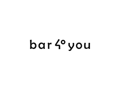 Bar for you 4 alcohol bar branding degree design drink face four graphicdesign logo logodesign logomark logotype vector