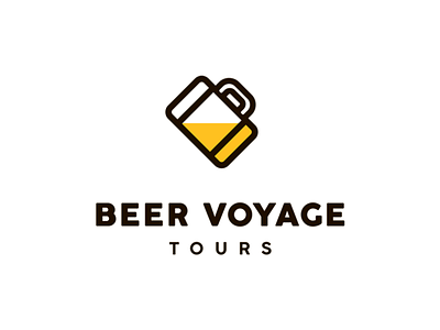 Beer voyage bag beer beer glass beer tourism branding design graphicdesign logo logodesign logomark logotype tourism travel bag