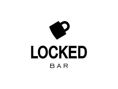 Locked alcohol bar beer branding design drink graphicdesign icon lock locked logo logodesign logomark logotype mag