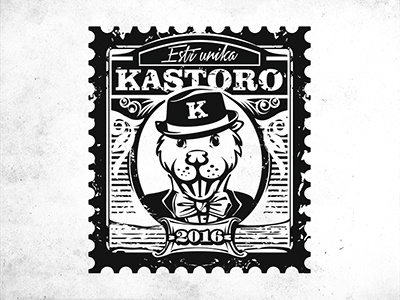 Kastoro beaver postage stamp