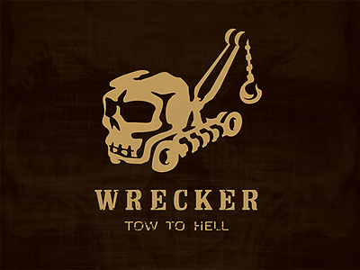 Wrecker auto death halloween hell skull truck wrecker