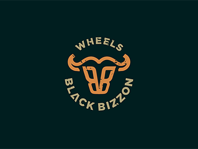 Black Bizzon bb bison buffalo logo