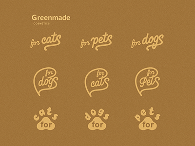Greenmade for pets cats cosmetics dogs footprint leaf nature pets tail