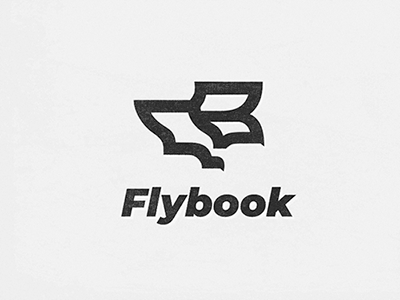 Flybook bird book flight logo page