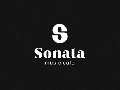 Sonata logo music negative space note s sonata