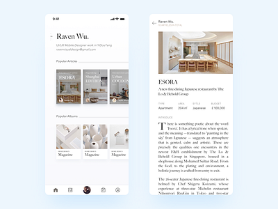 Daily UI #002 - Home Magazine App