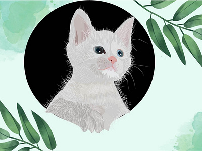 cute kitten vector art
