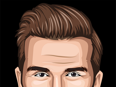 david bechham vector portrait