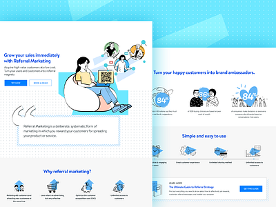 Referral Marketing design doodles hcm hochiminh illustration landing page marketing promotions referral ui vector website