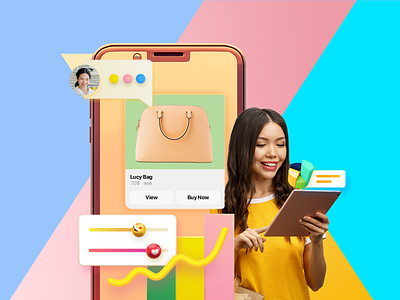 Messenger Shopping cart chatbot conversation design hcm hochiminh landing page messages promotions shopping ui