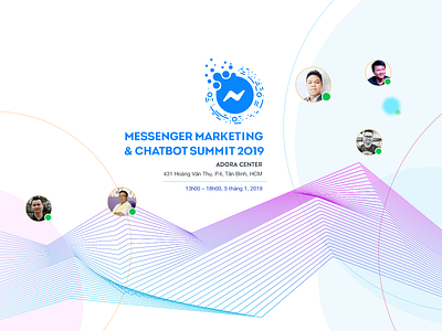 chatbot summit 2019 2019 chatbot design event hcm hochiminh illustration landing page marketing messenger promotions summit ui