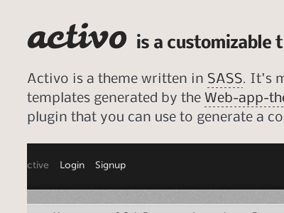 Activo Opening Page theme website