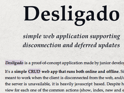 Desligado documentation website