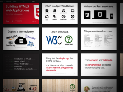 HTML5 @ jeKnowledge html5 presentation show slides slideshow