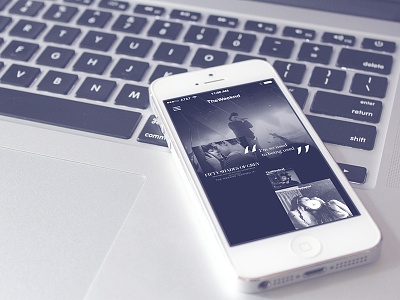 The Weeknd Home Screen artist digital editorial interaction ios mobile music print ui ux