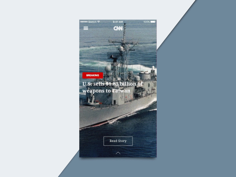 CNN Article Animation animation app article design ios material design minimal mobile modern motion news typography