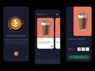 Coffee shop - Design app clean clean design coffee design illustration mobile mobile app ui ui design ui ux