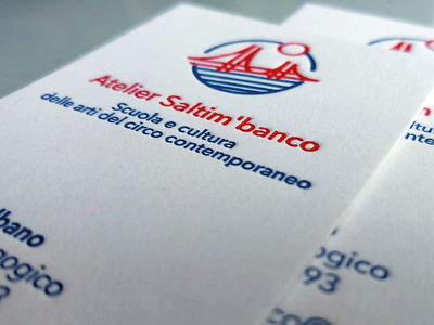 Atelier Saltim'banco business card circus juggling letterpress logo logo design