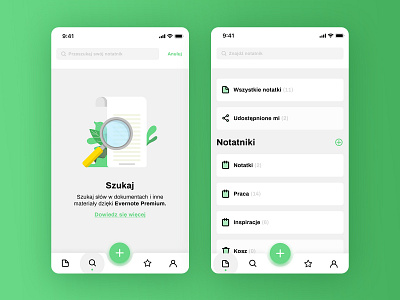 Evernote - redesign concept app app design freelance design mobile ui