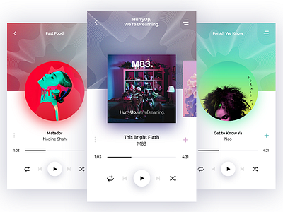 Music player design mobile ui