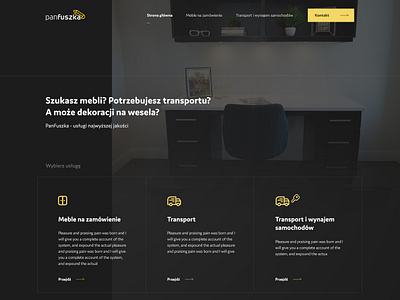 Pan Fuszka - website and logo design design desktop logo design mobile website