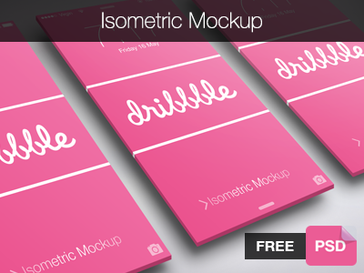 Isometric Mockup app free ios iphone isometric mockup mockups perspective psd screen template ui