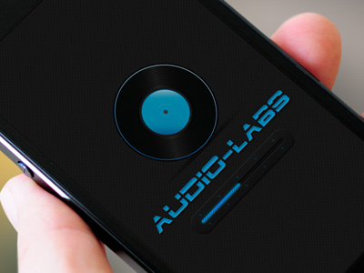 Audiolabs app blue iphone ui