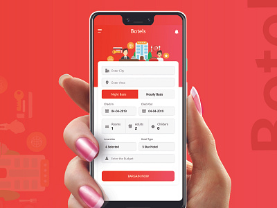 botels app illustration mobile ui design mobiles