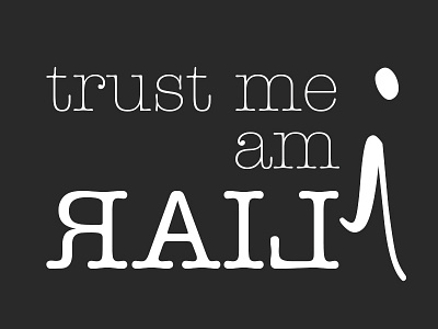 LIAR trust typography wallpaper