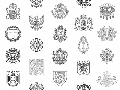 pattern with coats of arms emblem