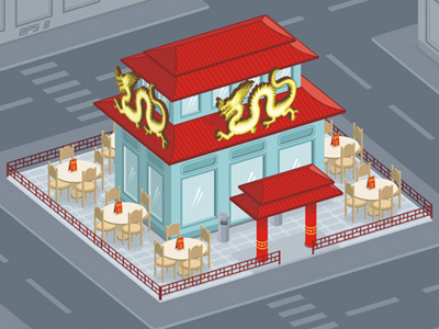 Chinese Restaurant architecture breakfast building burger business cafe cappuccino city clipart coffee collection construction