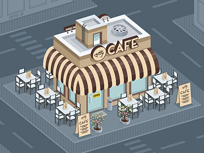 Coffee Shop architecture breakfast building burger business cafe cappuccino city coffee collection