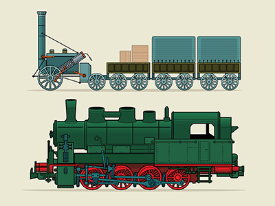 Train cartoon classic game asset graphic asset locomotive machine machinery metallic mine old