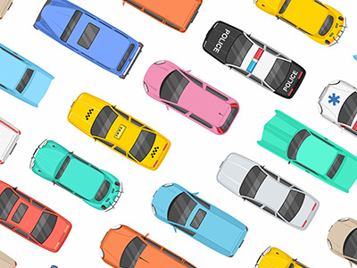 Cars Top View pattern