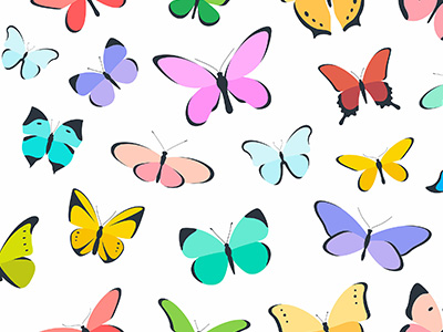 Pattern Butterfly by Volyk Ievgenii on Dribbble