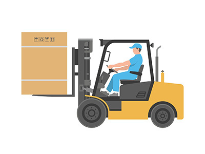 Forklift truck by Volyk Ievgenii on Dribbble