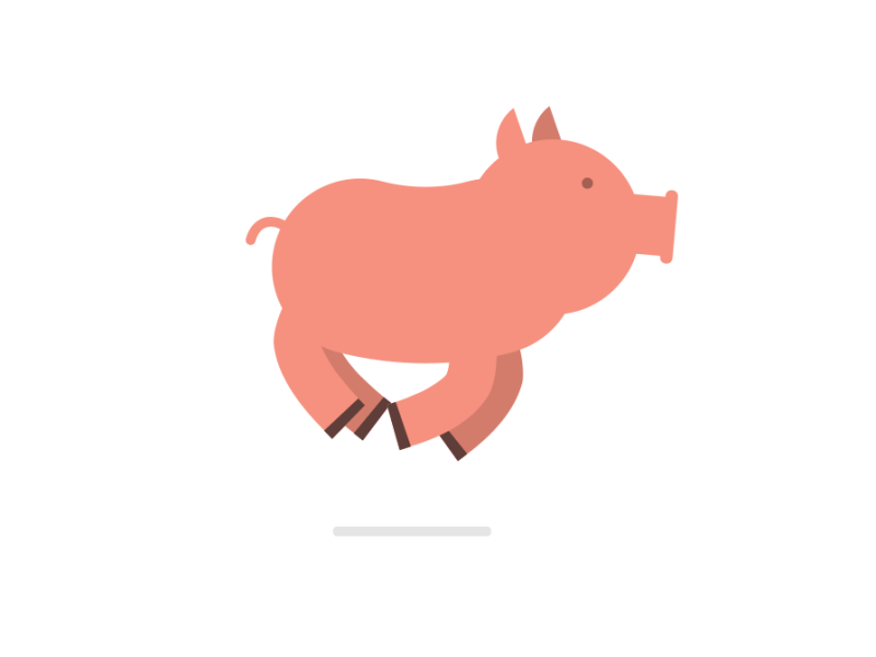 Pig ae after effects animation cartoon design gif motion design pig